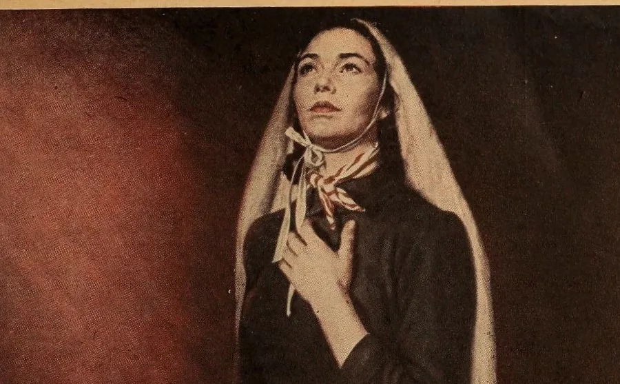 Jennifer Jones in Franz Werfel's film "The Song of Bernadette" from 1944. (Public Domain)
