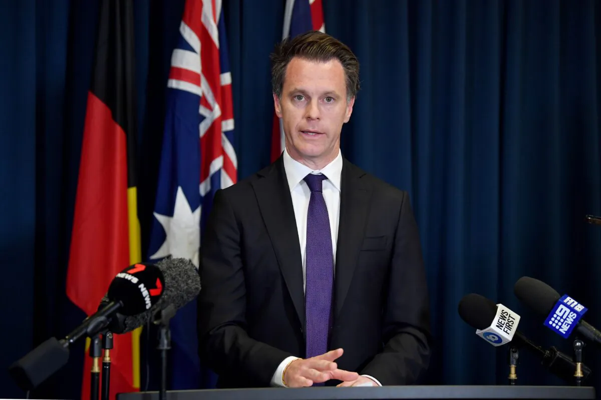 NSW Labor Leader Chris Minns speaks to media the during a press conference at NSW Parliament, Sydney, Australia, on Sept. 23, 2022. Bankstown MP Tania Mihailuk made sensational claims against a selected candidate and was been booted from NSW Labor leader Chris Minns' shadow cabinet. (AAP Image/Bianca De Marchi)