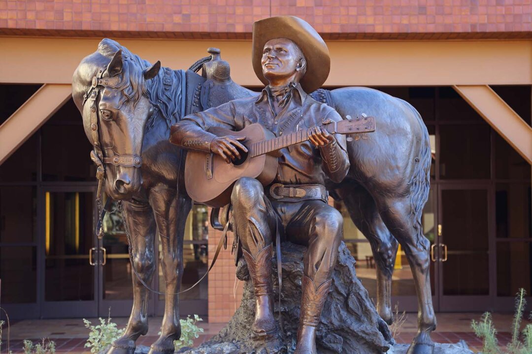 A statue of Gene Autry and his horse Champion at the Autry Museum of the American West in Los Angeles, Calif. (Kilmer Media/Shutterstock)