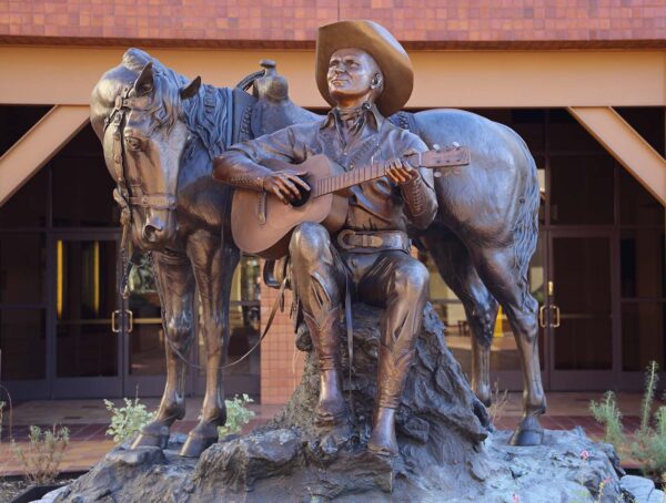 Statue of Gene Autry and Champion