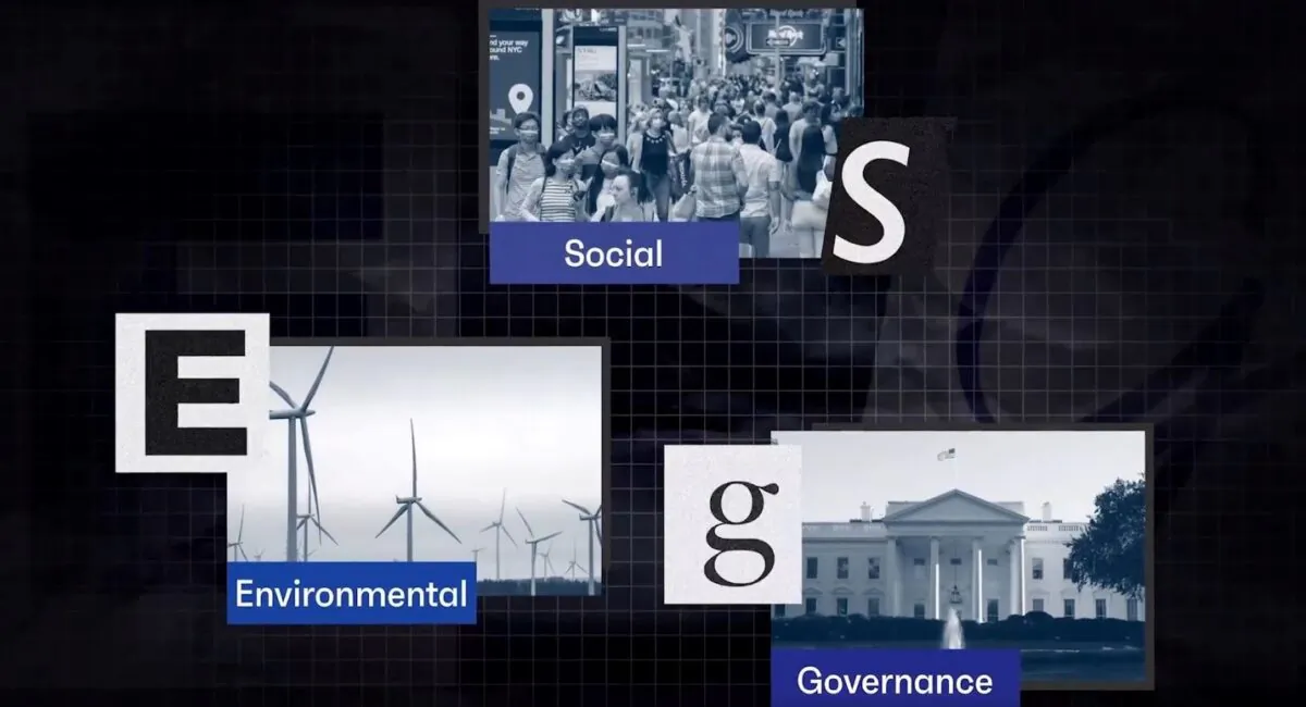 “The Shadow State” clip showing the component parts of ESG. (Epoch Original)
