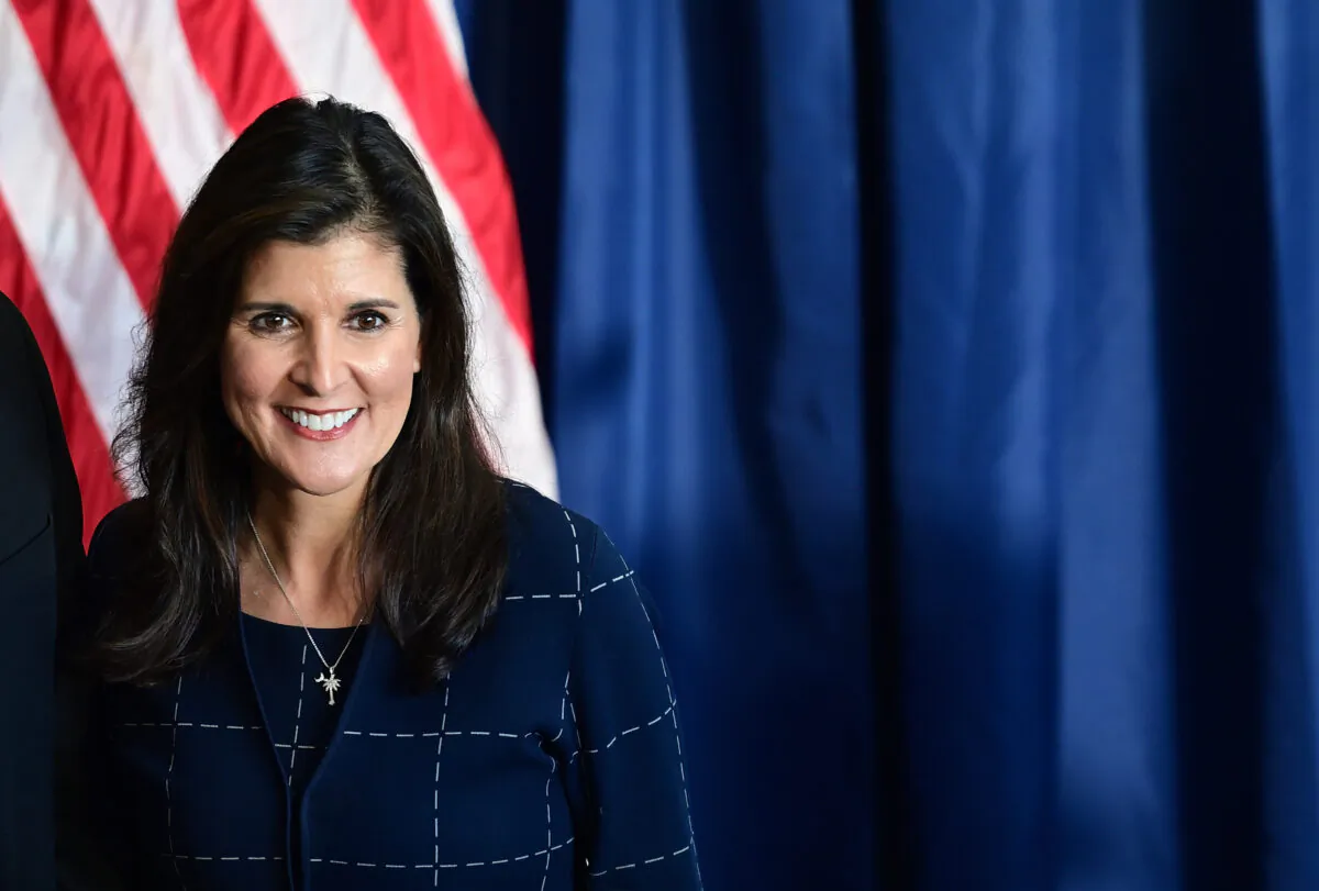 Nikki Haley greets supporters after an event with Republican Pennsylvania Senate nominee Dr. Mehmet Oz in Harrisburg, Pa., on Oct. 26, 2022. (Mark Makela/Getty Images)