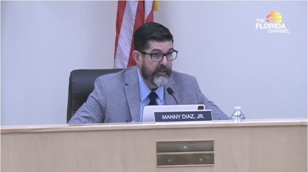 Florida Commissioner of Education Manny Diaz, Jr. provides comments during the January 18, 2023 meeting of the Florida Board of Education. 
