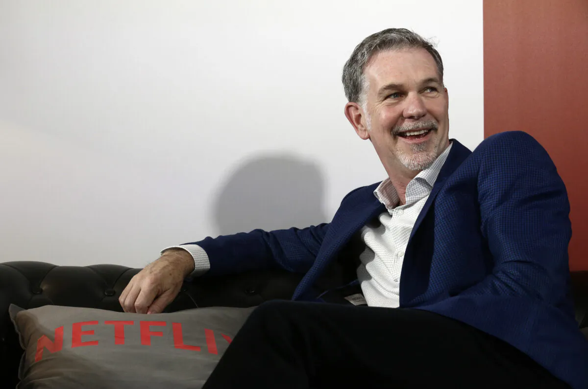 Netflix founder and CEO Reed Hastings smiles during an interview in Barcelona, Spain, on Feb. 28, 2017. (Manu Fernandez/AP Photo)