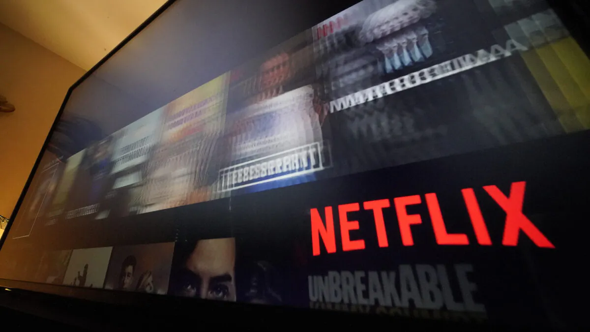 The Netflix screen on a television in Pittsburgh on Oct. 17, 2022. (Gene J. Puskar/AP Photo)