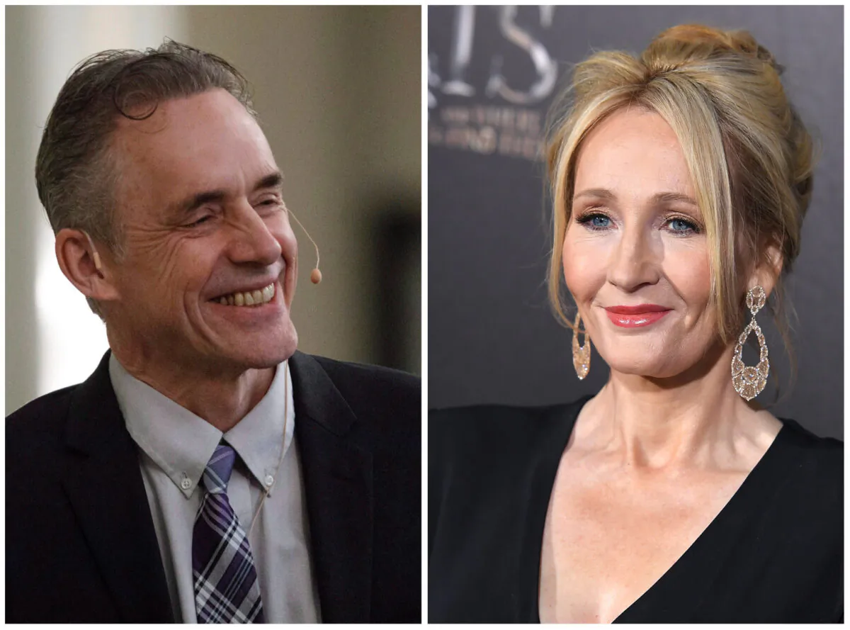 Jordan Peterson and J.K. Rowling. (The Canadian Press/Jason Franson; Angela Weiss/AFP/Getty Images)