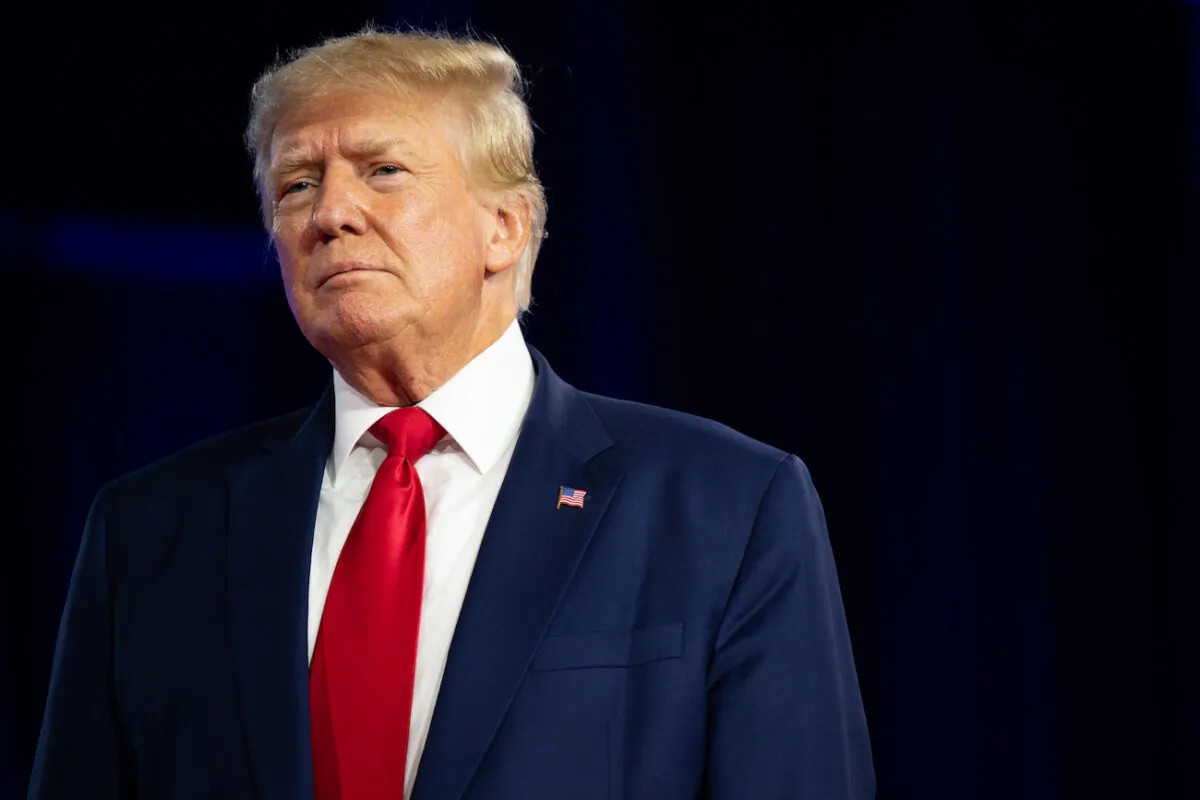 Former President Donald Trump speaks at the Conservative Political Action Conference at the Hilton Anatole in Dallas, Texas, on Aug. 6, 2022. (Brandon Bell/Getty Images)