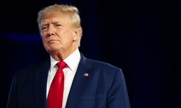 Former President Donald Trump speaks at the Conservative Political Action Conference at the Hilton Anatole in Dallas, Texas, on Aug. 6, 2022. (Brandon Bell/Getty Images)