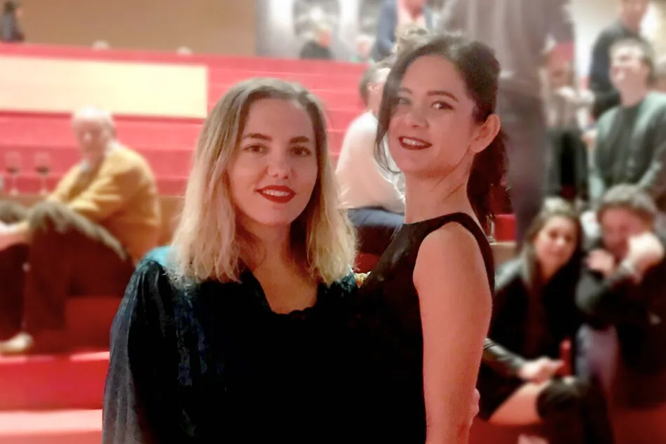 Maria Boyanova and Sanda Boistean attended Shen Yun Performing Arts at the Martini Plaza, on Jan. 20, 2023. (Gokhan Tunc/The Epoch Times)
