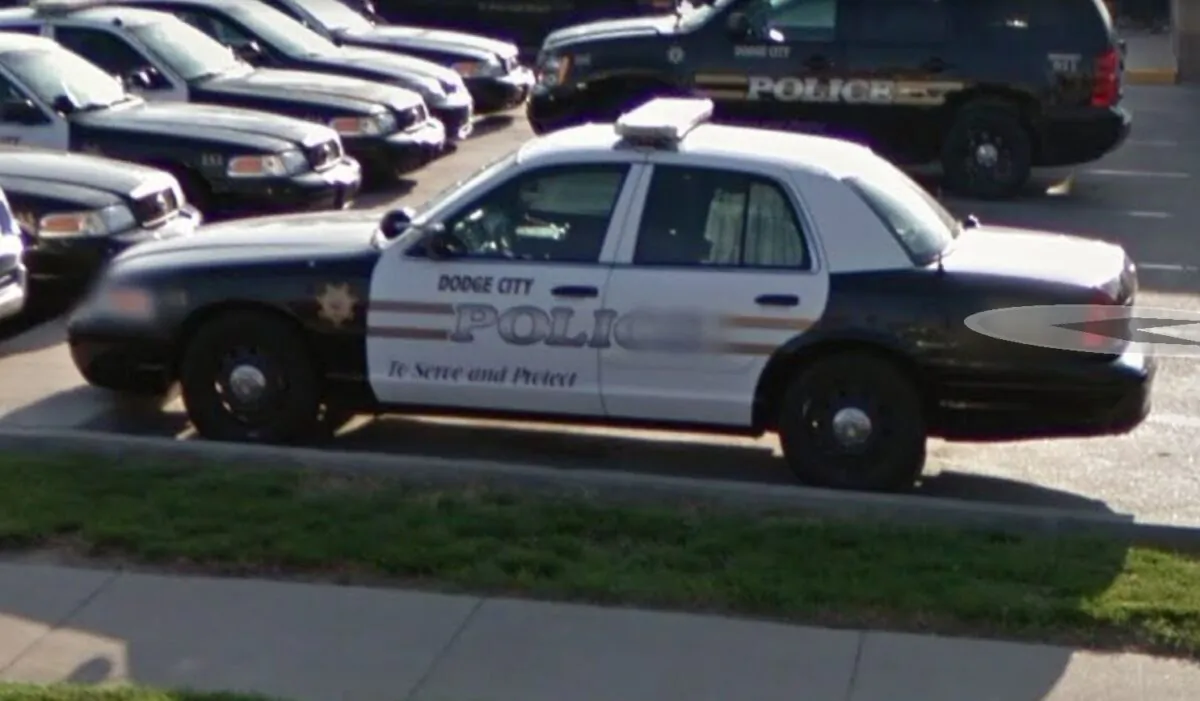 A police car in Dodge City, Kan., in March 2012. (Google Maps)