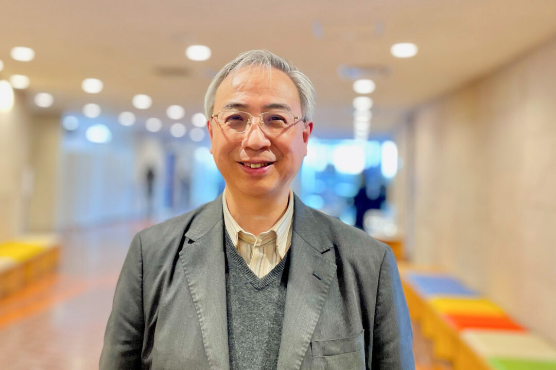 Mr. Fukaya Yukio, a former board member of a famous Japanese transportation company, attends Shen Yun Performing Arts at the Tochigi Prefecture Cultural Center in Utsunomiya, Japan, on Jan. 22, 2023. (Wang Wenliang/The Epoch Times)