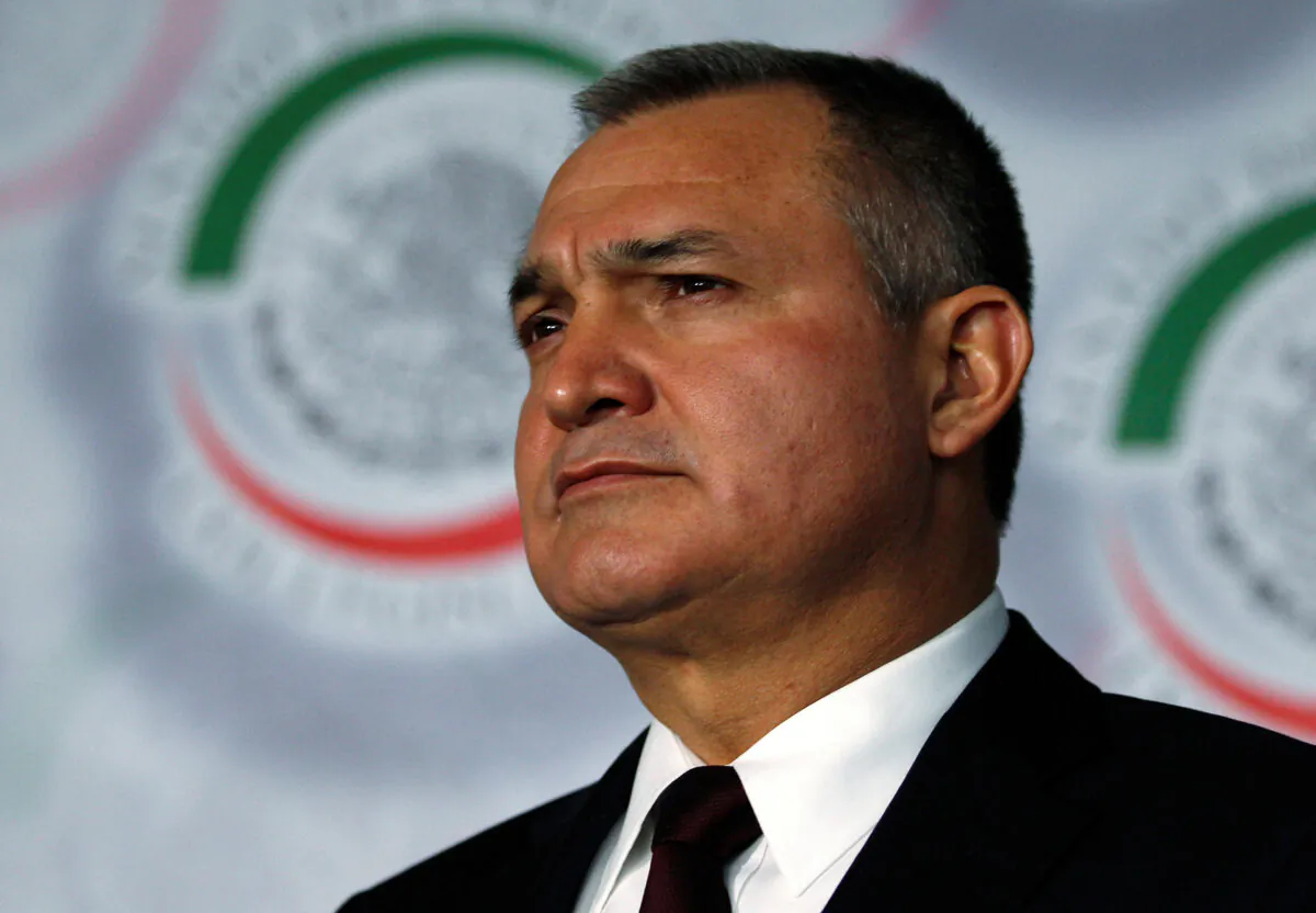 Mexico's Public Security Minister Genaro Garcia Luna attends a meeting with the Human Rights commission at the Senate in Mexico City on Nov. 29, 2012. (Tomas Bravo/Reuters)