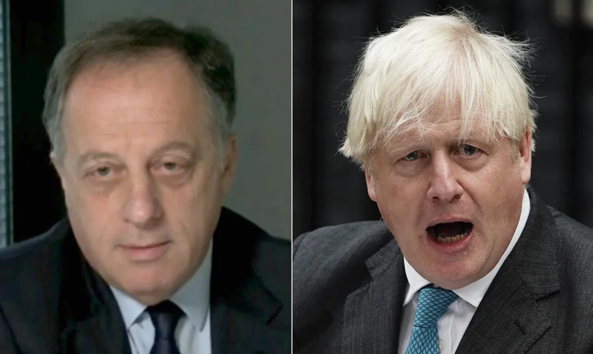 Undated file photos of BBC Chairman Richard Sharp (L) and former Prime Minister Boris Johnson. (House of Commons/PA Media)