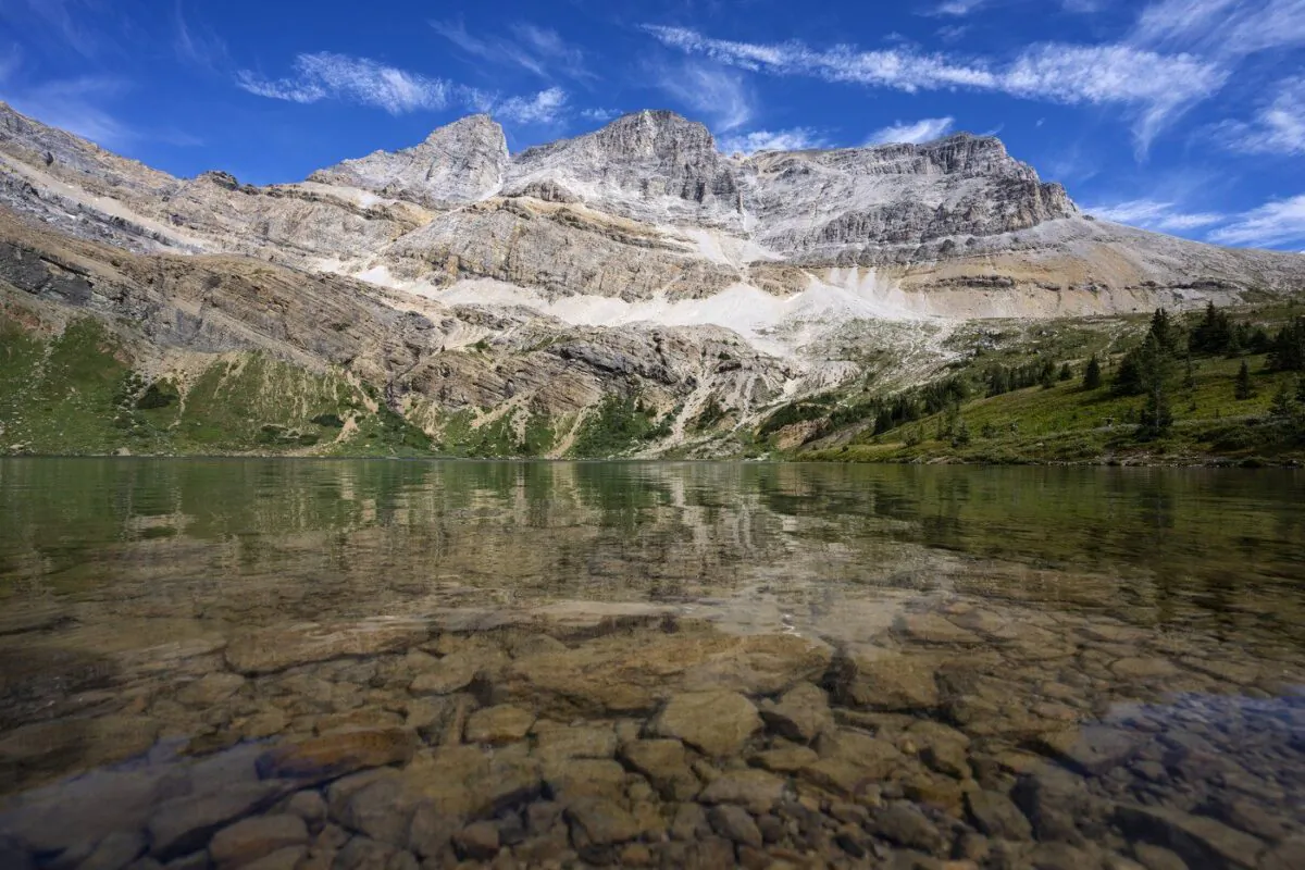 A view of Hidden Lake in Banff National Park near Lake Louise is shown on Sept. 1, 2022. (The Canadian Press/Todd Korol)