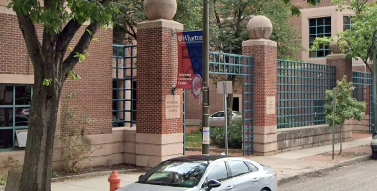 A file photo shows the University of Pennsylvania’s Wharton School in Philadelphia. (Google Maps/Screenshot via The Epoch Times)