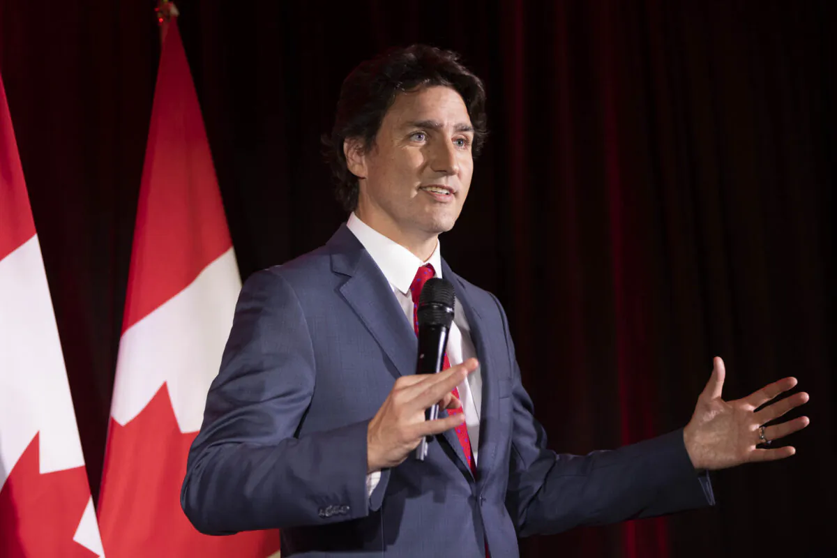 Prime Minister Justin Trudeau speaks at Willistead Manor in Windsor, Ont., on Jan. 17, 2023. (The Canadian Press/Nicole Osborne)