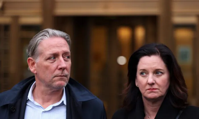 Charles McGonigal (L), the former head of counterintelligence for the FBI’s New York office, leaves Manhattan Federal Court in New York on Jan. 23, 2023. (Michael M. Santiago/Getty Images)