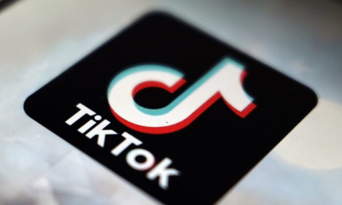 The TikTok app logo is pictured in Tokyo on Sept. 28, 2020. (Kiichiro Sato/AP)