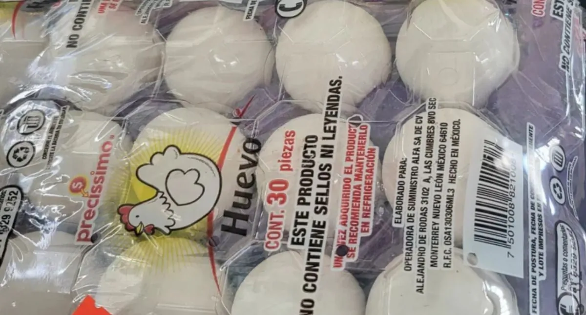 A photo taken from the Paso Del Norte internal crossing in El Paso on January 18, 2023, shows eggs taken by a customs officer. (U.S. Customs and Border Protection)
