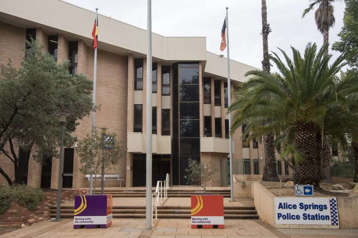 A general view of the Alice Springs Police Station in Alice Springs, Northern Territory, Australia, on Sept. 4, 2022. (AAP Image/Aaron Bunch)