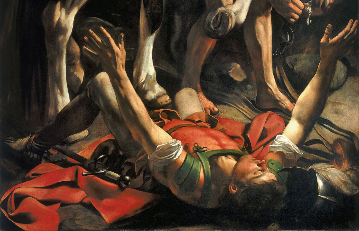 Detail of the "Conversion on the Way to Damascus," circa 1600–1601, by Caravaggio. Santa Maria del Popolo, Rome. (Public Domain)