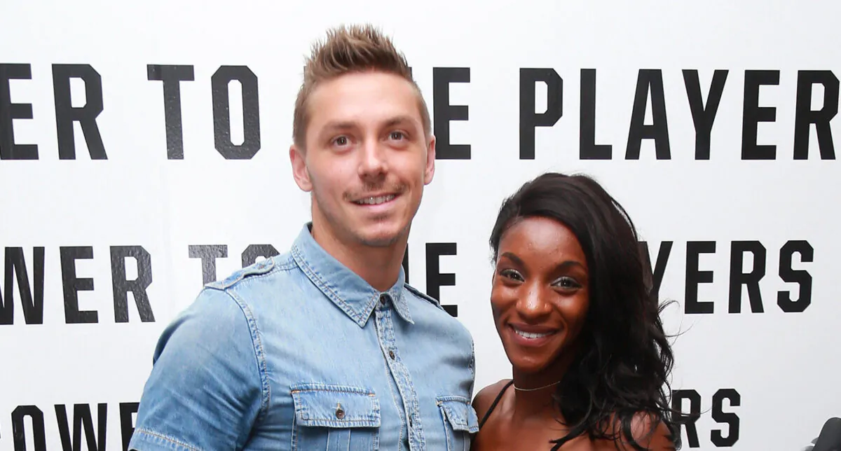 Pierre Soubrier (L) and Crystal Dunn attend Players' Night Out 2018 hosted by The Players' Tribune in Studio City, Calif., on July 17, 2018. (Leon Bennett/Getty Images for The Players' Tribune)