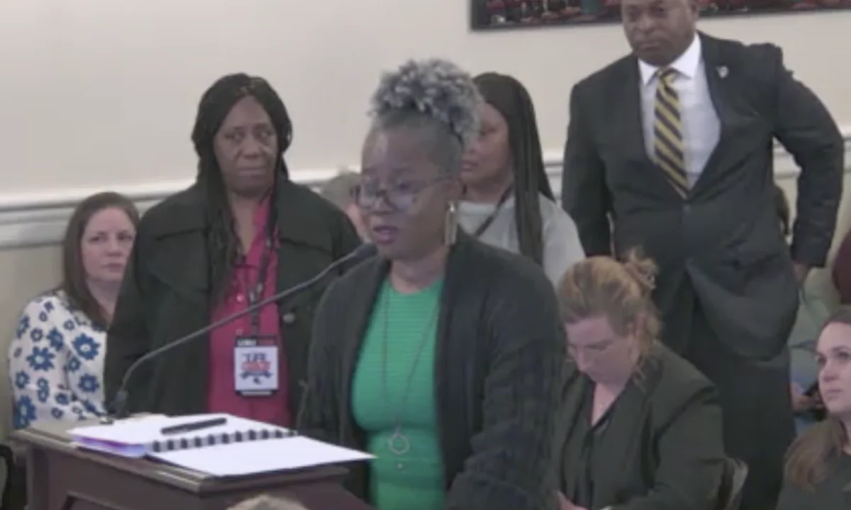 Former Richmond City Public Schools board member Ms. Pickney-Epps speaks at House Education K-12 Subcommittee hearing Jan. 17, 2023 (Pre-K-12 Subcommittee/Screenshot via The Epoch Times)