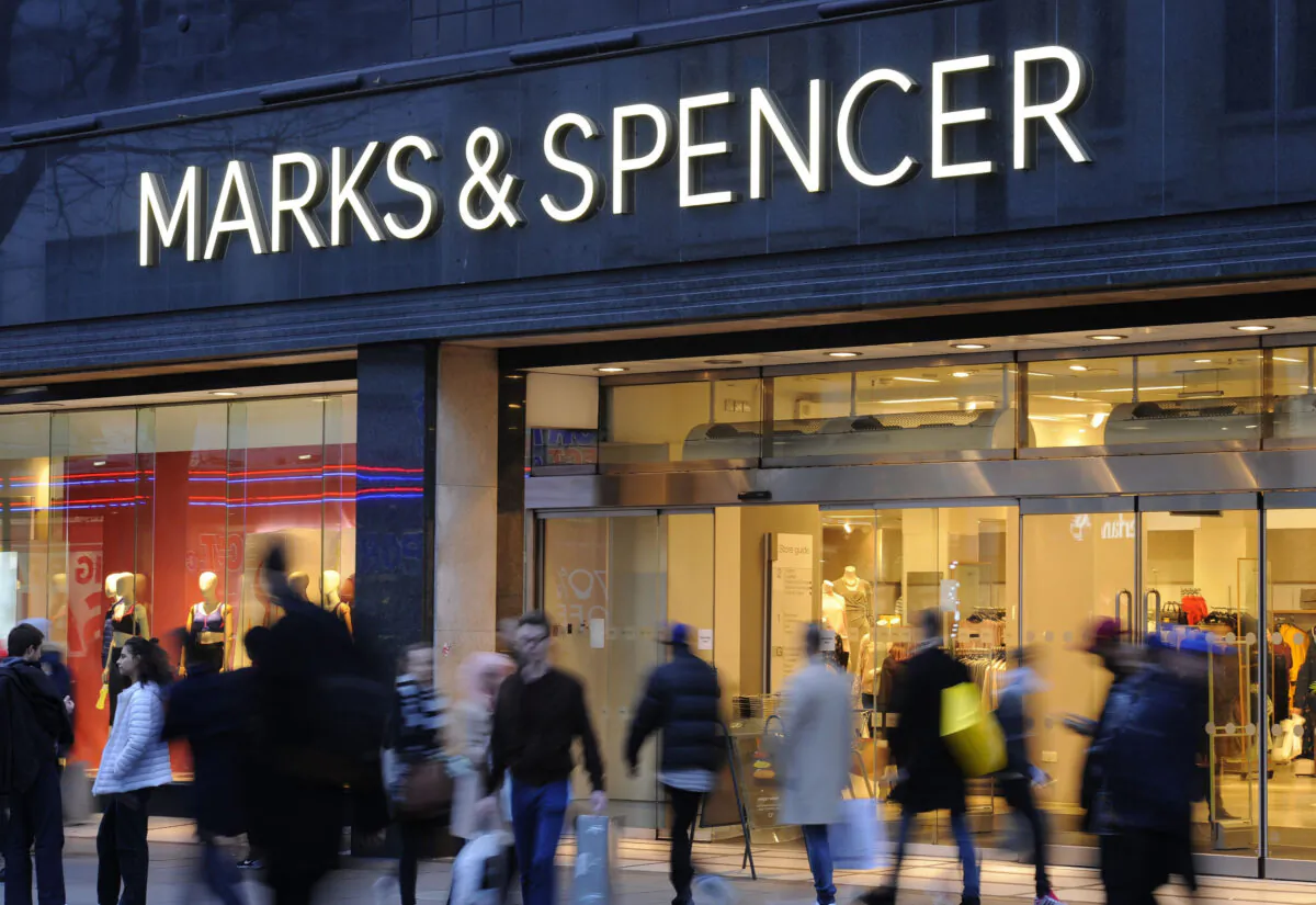 A Marks and Spencer store on Oxford Street in London on Nov. 7, 2021. (Charlotte Ball/PA)
