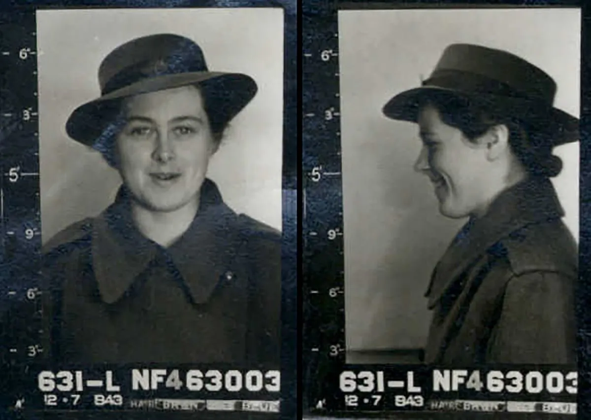 A supplied undated combined image obtained Wednesday, January 25, 2023 shows Joyce Grace, aged 20, during her enlistment in Paddington, Sydney, 1943. Ms Grace and two former top-secret code crackers have been recognised for their World War II service 80 years on. (AAP Image/Supplied by the National Archives Of Australia)