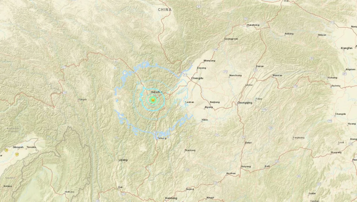 Location of the earthquake in southwest China on Jan. 26, 2023. (USGS)