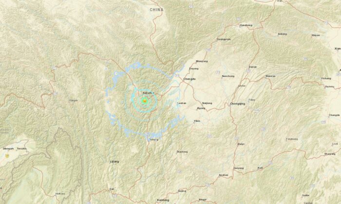 Location of the earthquake in southwest China on Jan. 26, 2023. (USGS)