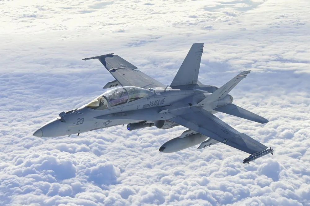 U.S. Marine Corps F/A-18D Hornet aircraft, U.S. Air National Guard (Munnaf H. Joarder)