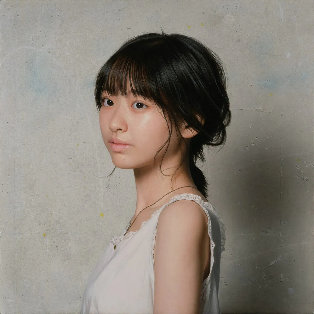 A detail of “Nazuna No. 2,” 2021, by Keiichiro Kono (Japan). Oil on panel; 20 3/4 inches by 20 3/4 inches. (Courtesy of the Art Renewal Center)