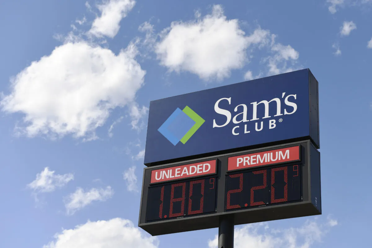 The price of gas on a sign at Sam's Club in Annapolis, Md., on March 30, 2020. (Susan Walsh/AP Photo)