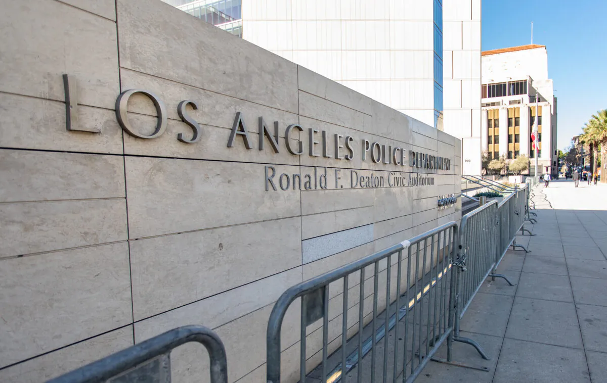 Los Angeles Police Department headquarters in Los Angeles, on Jan. 27, 2023. (John Fredricks/The Epoch Times)