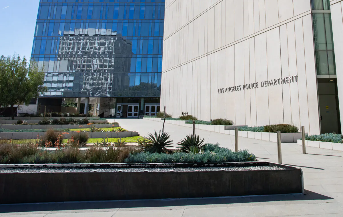 Los Angeles Police Department headquarters in Los Angeles, on Jan 27, 2023. (John Fredricks/The Epoch Times)