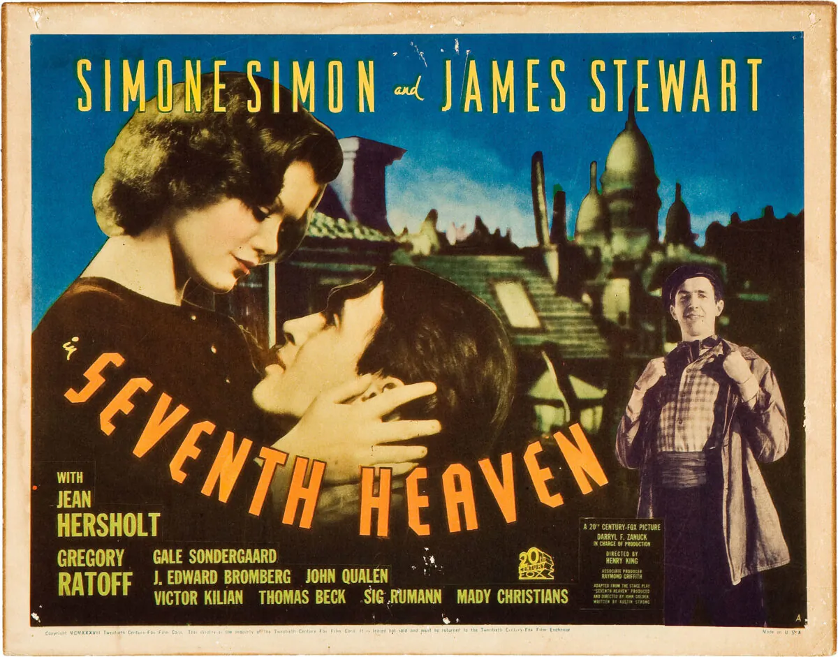 Lobby card for sewer man Chico (James Stewart) who finds God and love in the 11th hour. (MovieStillsDB)