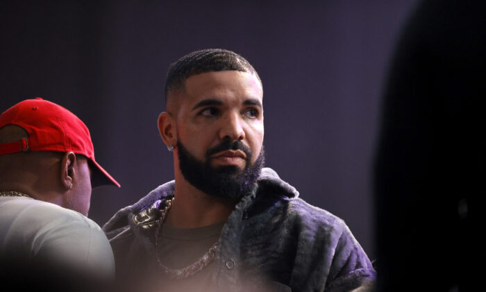 Drake attends Drake's Till Death Do Us Part rap battle in Long Beach, Calif., on Oct. 30, 2021. (Amy Sussman/Getty Images)