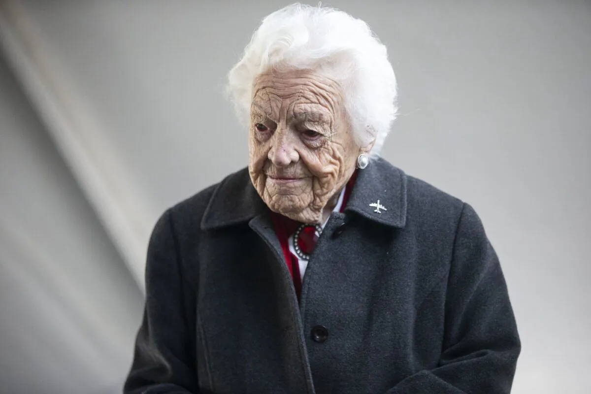 Former Mississauga Mayor Hazel McCallion attends an announcement at Mississauga Hospital in Mississauga, Ont., on Dec.1, 2021. (The Canadian Press/Chris Young)