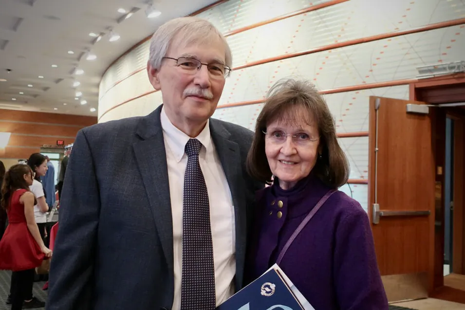 Mike Riley and Helga Riley at the Aronoff Center for the Arts, in Cincinnati, on Jan. 29, 2023. (Stacey Tang/The Epoch Times)