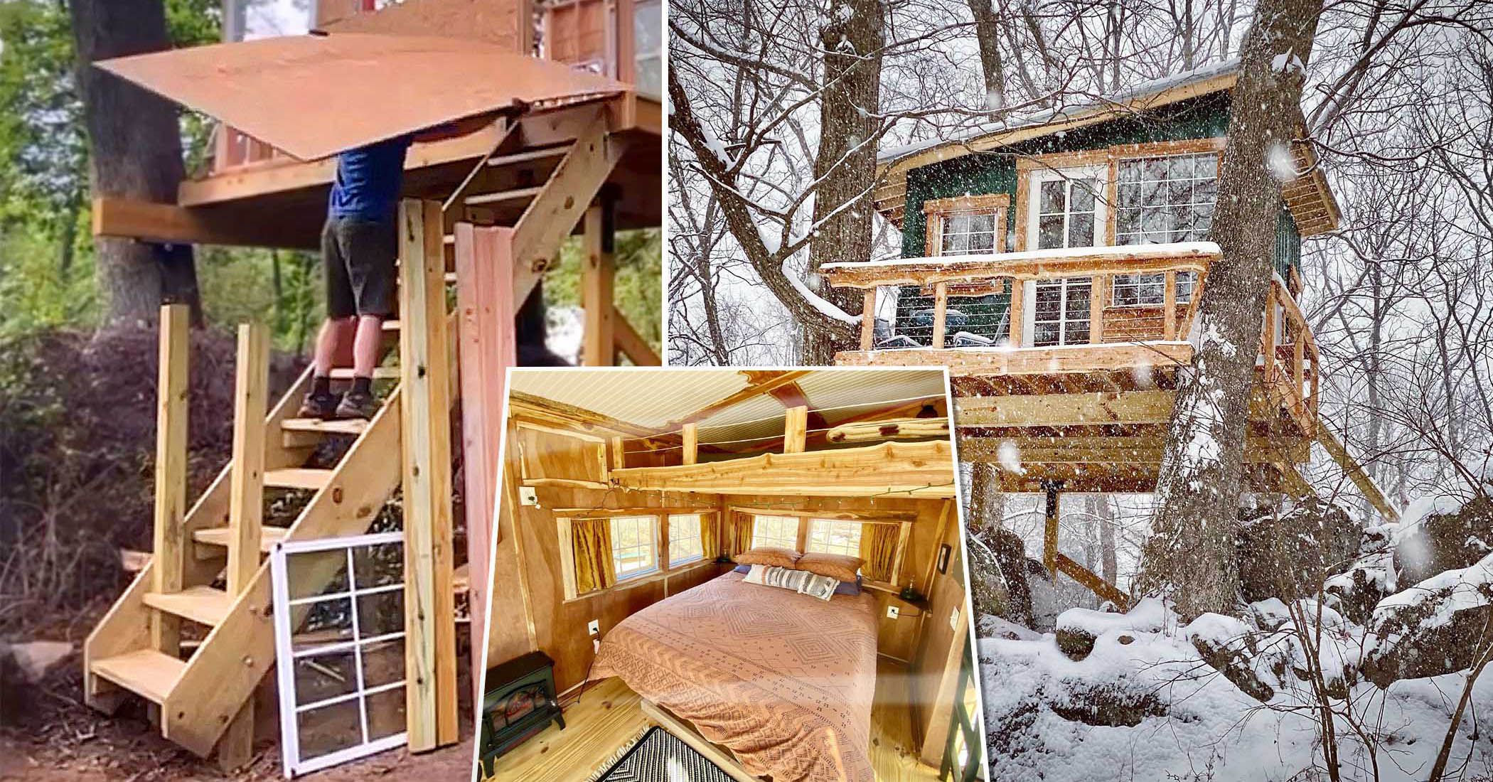 Couple Build Their Own Airbnb In A Tree From Scratch, Business Is Booming And It’s Ultra-Comfortable