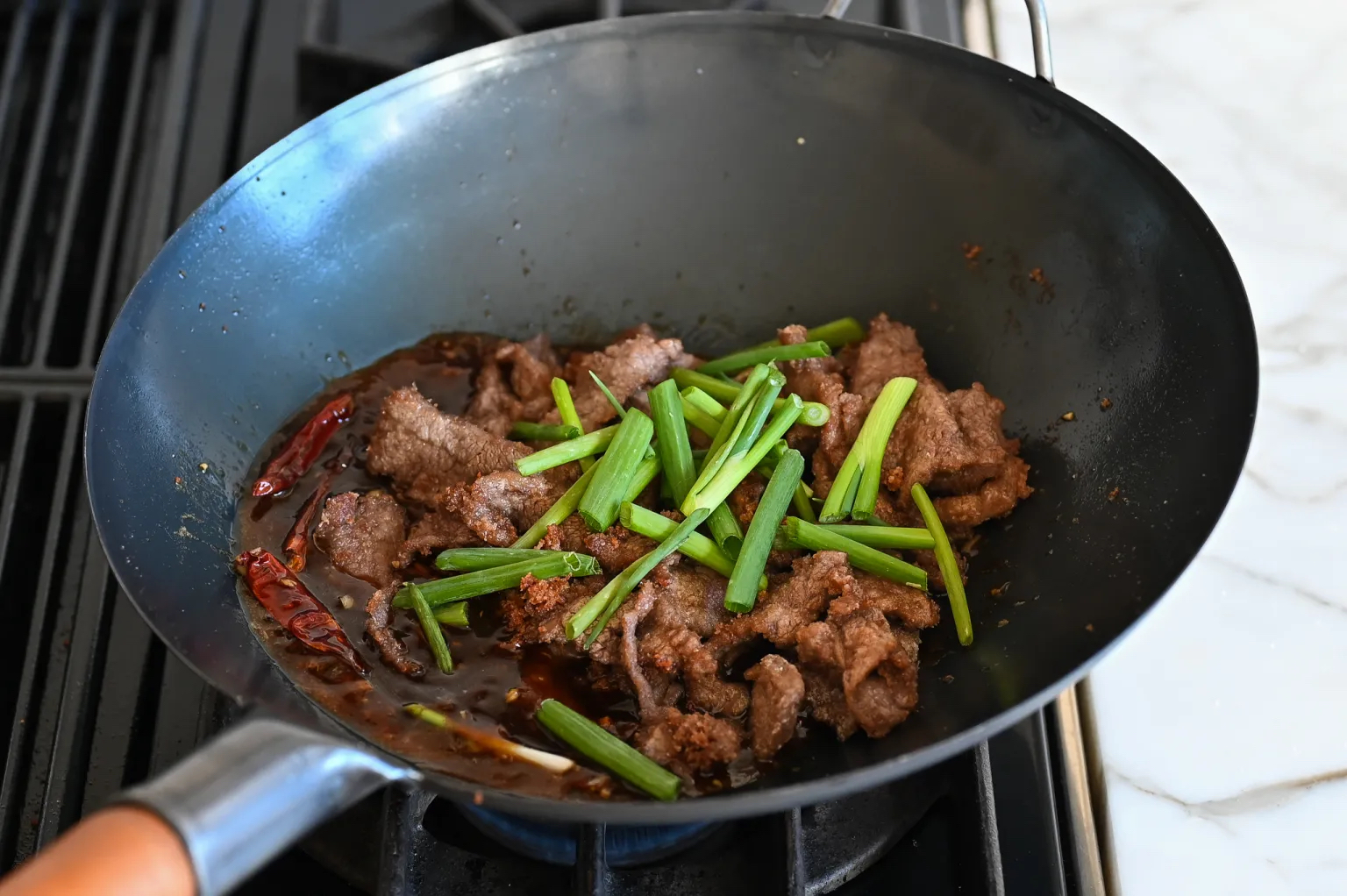 Making Mongolian beef