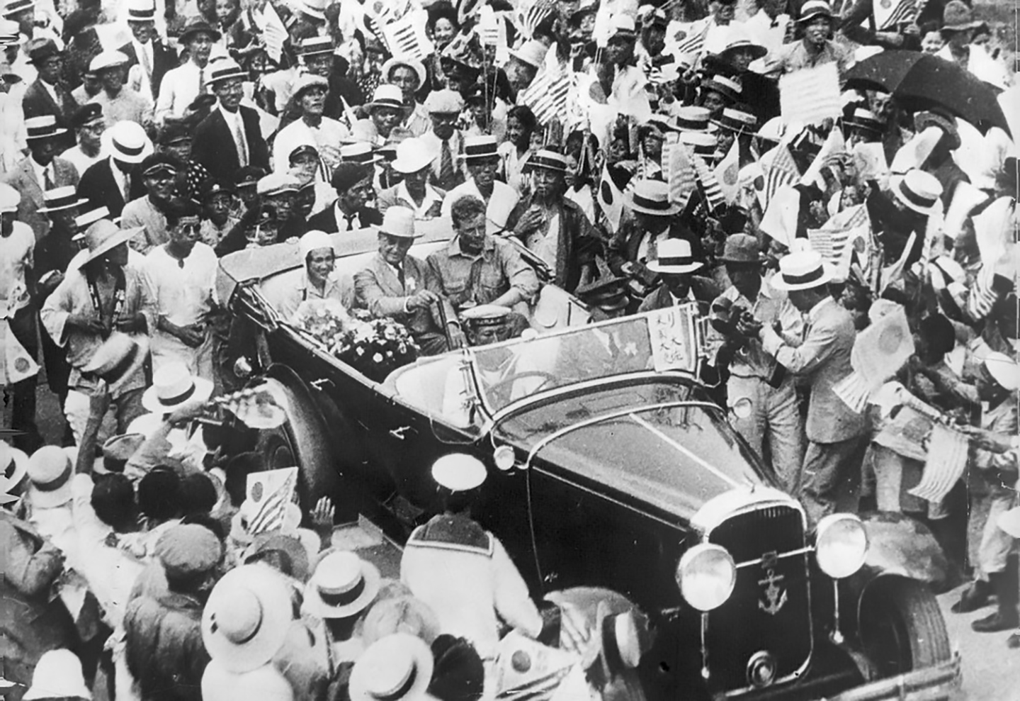 The Lindberghs welcomed in Japan