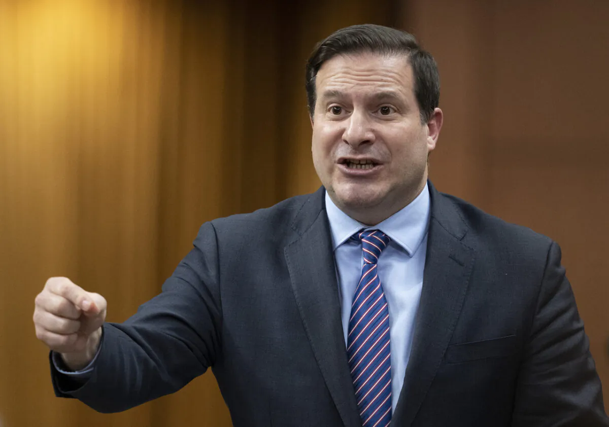 Public Safety Minister Marco Mendicino rises during Question Period in Ottawa on Jan. 30, 2023. (Adrian Wyld/The Canadian Press)