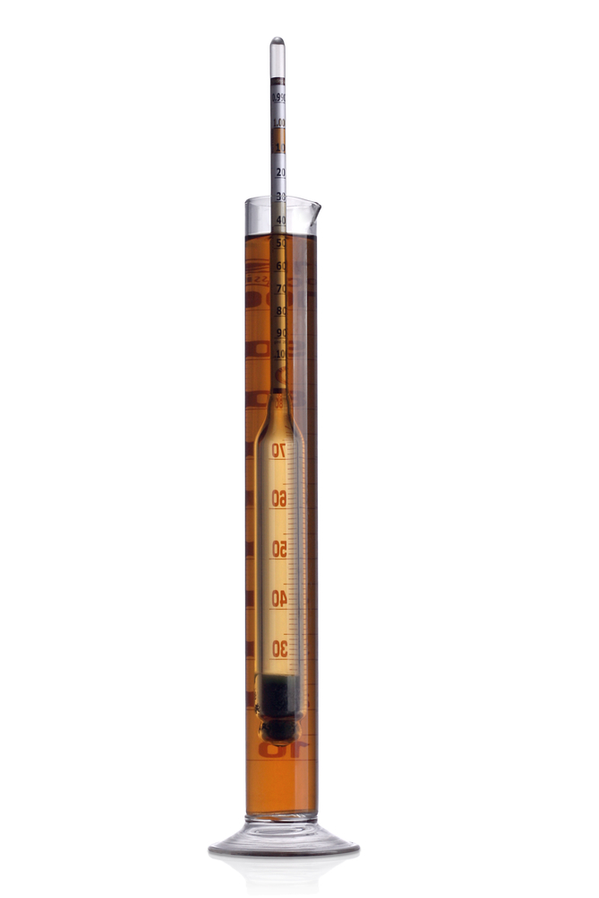 Isolated,Hydrometer,Measuring,Gravity,Of,Beer