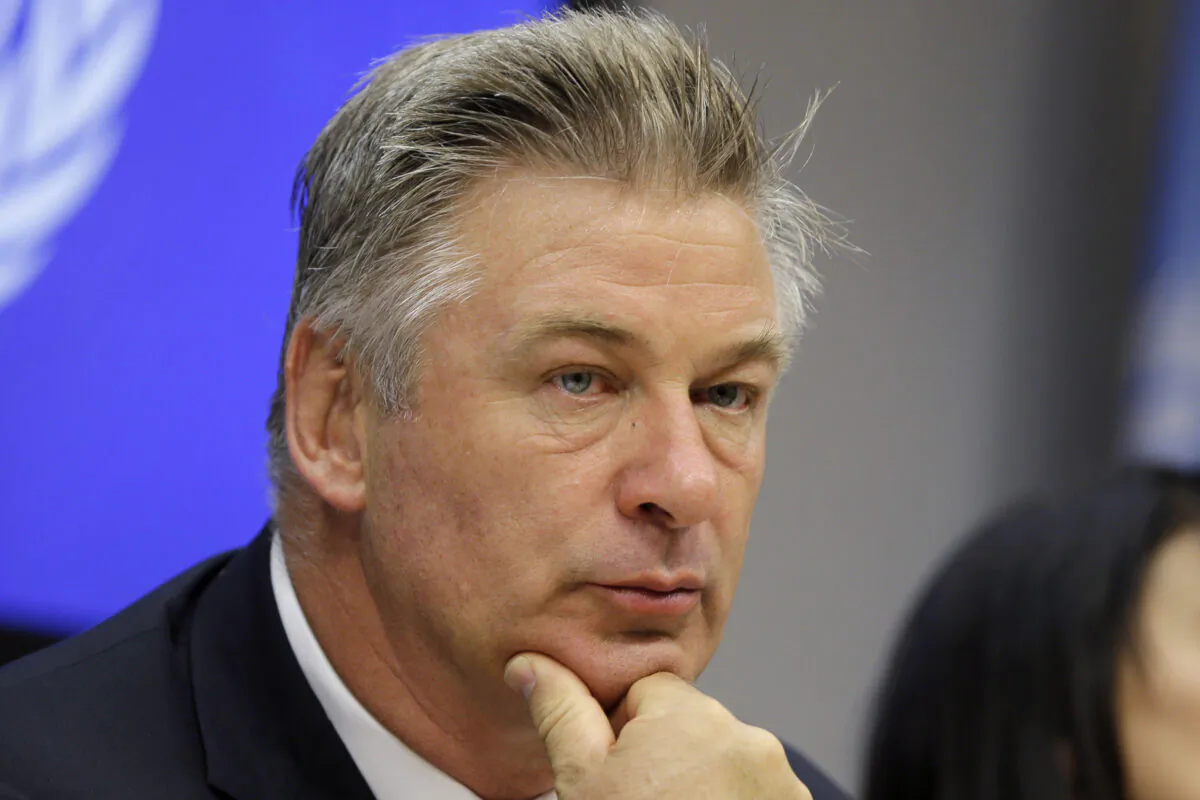 Actor Alec Baldwin attends a news conference at United Nations headquarters on Sept. 21, 2015. (Seth Wenig/AP Photo)