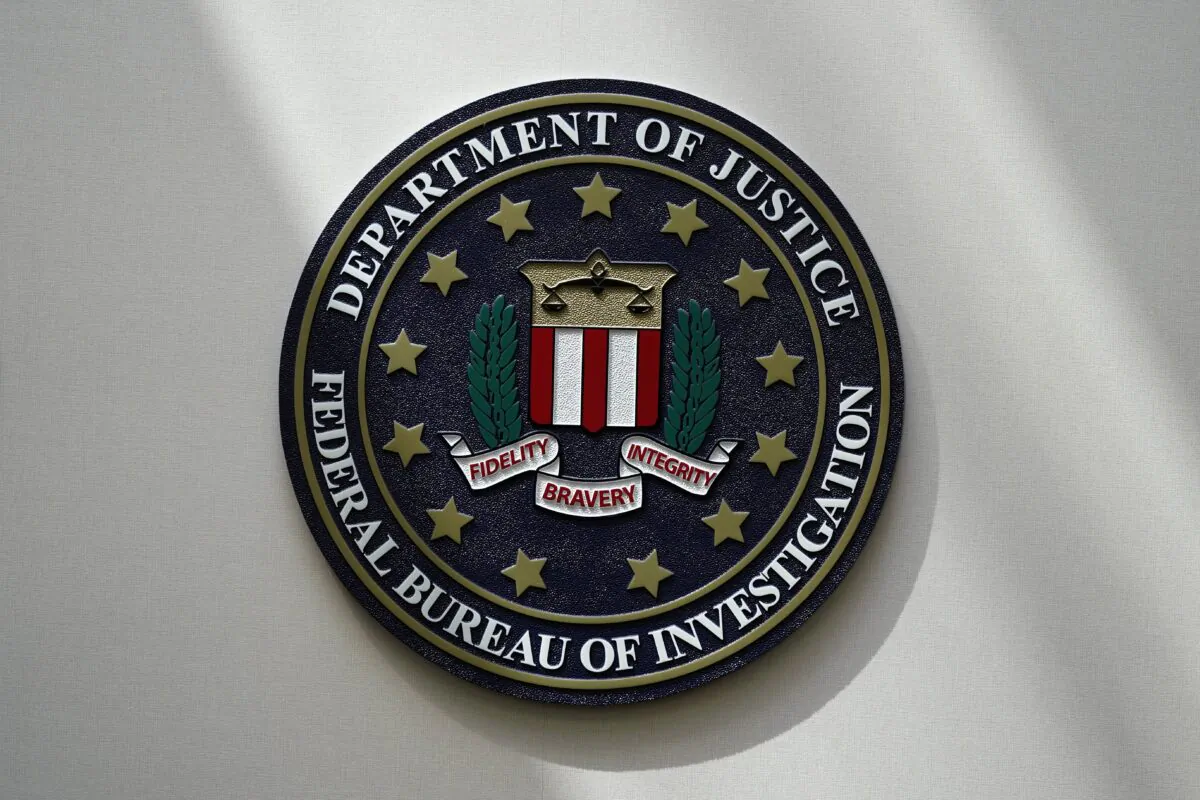 The FBI seal is pictured in Omaha, Neb., on Aug. 10, 2022. (Charlie Neibergall/AP Photo)