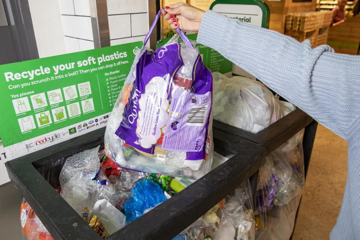 Woolworths fresh fruit and vegetable packaging. Woolworths Metro Marrickville. 3rd June 2020. Photograph Dallas Kilponen