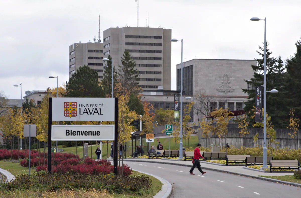 Laval University north entrance in Quebec City on Oct. 19, 2016. (Jacques Boissinot/The Canadian Press)