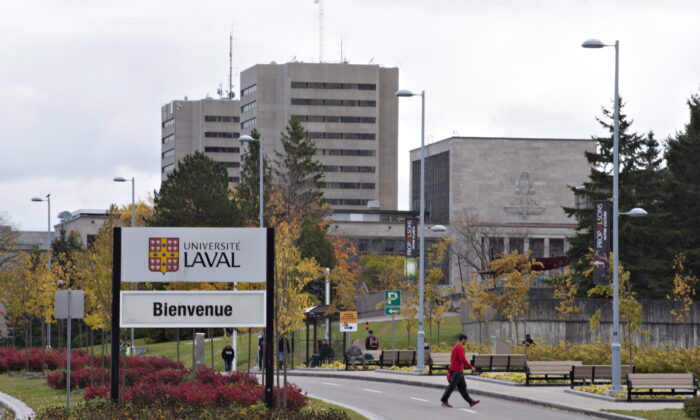 Laval University north entrance on October 19, 2016 in Quebec City. (Jacques Boissinot/The Canadian Press)